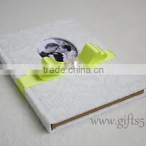 Unique Design Wedding Record Memories Guest Book With Photo Frame You Can Put Photo in the Cover thumbnail-4