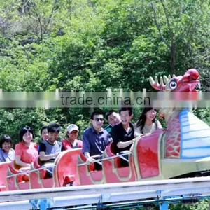 Kids Thrilling Amusement Rides Mini Roller Coaster Sliding Dragon , Sliding Dragon Rides on Track thumbnail-6