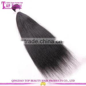 Cheap Price Yaki Human Hair Weave No Shedding No Tangle Peruvian Light Yaki Hair thumbnail-3