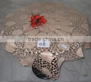 Polyester Machine and Handmade Embroider Tablecloth thumbnail-1