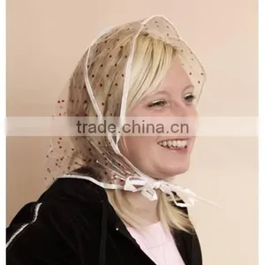 PE Rain Bonnet/plastic Disposbale Rain Bonnet/plastic Fashion Rain Bonnets thumbnail-1