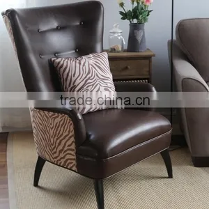 Antique Single Leisure Wing Sofa Chair for Living Room thumbnail-1