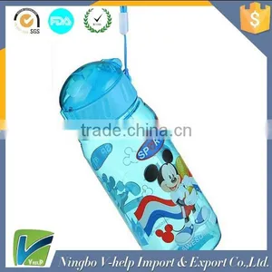 Wholesale Children Plastic Water Bottle With Food Grade Silicne Straw thumbnail-2