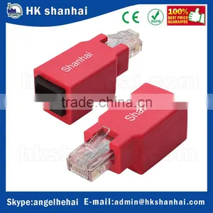 High Speed Network Male to Female Ethernet Rj45 Connector Low Price Cat 5e Cat 6 Ethernet Crossover Adapter Extension Cable thumbnail-1