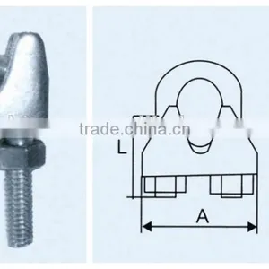 High Quality ZINC PLATED ITALIAN TYPE DROP FORGED WIRE ROPE CLIP thumbnail-5