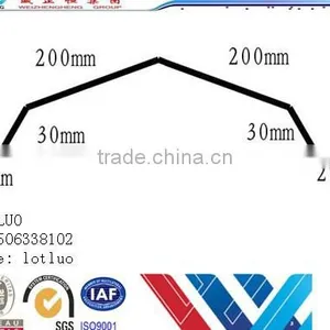Color Steel Roof Sheets Ridge / Colour Painted Steel Sheet Roof Ridge Capping/coloured Steel and Galvanized Steel Roof Ridges thumbnail-5
