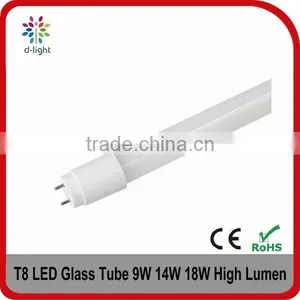 New Products Glass Led t8 Tube Light 0.6m 9W 0.9m 14W High Lumen Tube 8 SMD 2835 AC220-240V CFL Home Led Lighting thumbnail-1