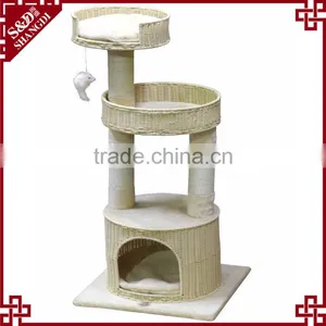Factory Supply Handcraft Tall Cat House With Toy Wholesale Cat Trees thumbnail-5