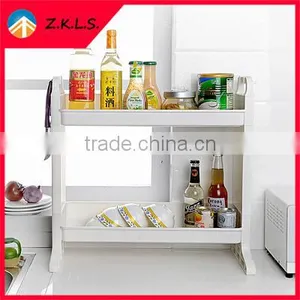 Multifunctional Plastic PP Kitchen Storage Rack Shelf Shelves thumbnail-1