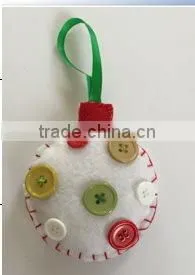 Fabric Handmade Christmas Ornaments With Colorful Fasteners thumbnail-1