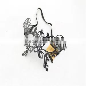 New Black Swan Laser Cut Metal Womens Mardi Gras Venetian Masquerade Mask thumbnail-6