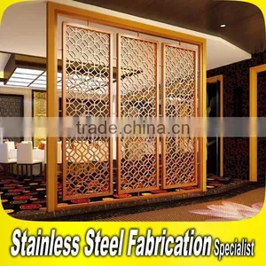 Damp-proof Decorative Stainless Steel Living Room Folding Partition Wall thumbnail-4