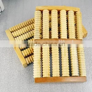 Wholesale 6 Rows Body Relax Massager Tool Foot Massage Wooden Roller thumbnail-3