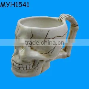 What a Special White New Ceramic Solo Skull Mug Cup thumbnail-1