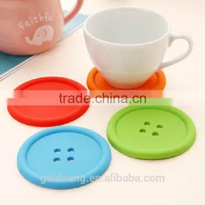 Creative and Cute Button Shape Silicone Baking Mat /round Hot-resistant Silicone Coffer Mat thumbnail-1
