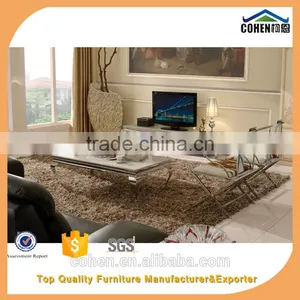 Hot Sale Cheap Simple Design Square Stainless Steel Marble Coffee Table With Marble thumbnail-1