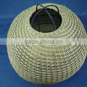 Nature Colour Rattan Iron Frame Round Laterne thumbnail-1