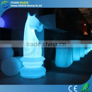Wireless Remote Control Big Show Plasic Large Decorative RGB Color Horse Illuminated Chess Set thumbnail-2