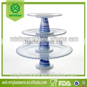 Colorful Beaded Cake Plate With Clouds Design for Cake thumbnail-1