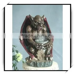 Cartoon Devil Resin Sculpture - Bat Men With a Bowl thumbnail-1
