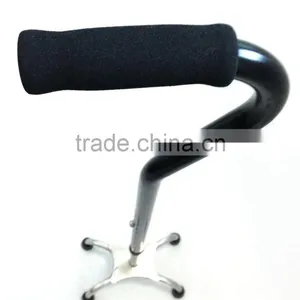Crutch for Old With Curved Handle, 4 Legs Base, Telescopic Cane SZ20004 thumbnail-2