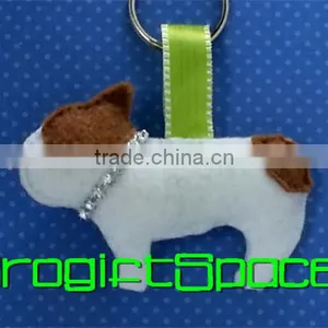 2017 French Bulldog Hand Sewn Felt Keychain Made in China thumbnail-1