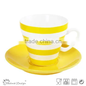 Cup Saucer Handpainting Top Sale Relaxation and Antique Style With Stripes thumbnail-4