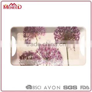 Brand New Factory Manufacturing Polished 100% Melamine Stackable Antique Plastic Serving Tray thumbnail-1