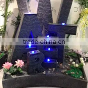 Letters Light Fountain Granite Statues Design for Company Logo thumbnail-1