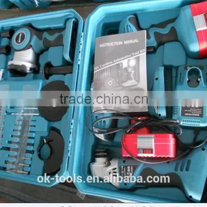 2014 New Modern Electric Drill Angle Grinder Impact Wrench Power Tool Sets 4 in 1 Combo Kit Tool Box thumbnail-2