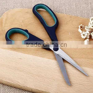 Newest Fashional Colorful Style Students Office Stainless Steel Blade Rubber and Plastic Scissors thumbnail-6
