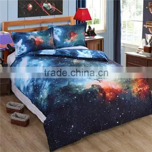 Stunning Multi Color Galaxy Theme Hd Digital 3d Bed Linen Set thumbnail-3