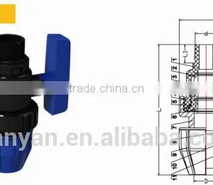 TY High Quality PP Compression Fittings MALE TRUE UNION VALVE Eco-friendly Cheap Price Full Size Factory Price List Discount thumbnail-1