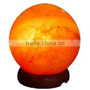 Himalayan Pink Salt Lamp Globe Shape With 6ft Cord, 15 Watt Bulb 110 or 220 Volts With Dimmer Full Set 3kg or 6 Pounds thumbnail-1