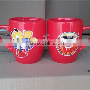Simple Design Customized Logo Ceramic Coffee Mug With C-handle thumbnail-6