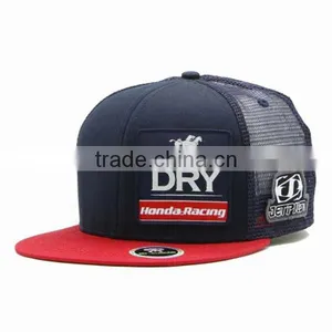 Racing Red Flat Brim Snapbacks Wholesale Mesh Hats thumbnail-3