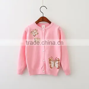 100% Cotton Girls Clothing Knitted Cardigan for Girls Sweater Cardigans Wholesale thumbnail-2