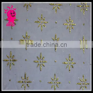 2015 Wholesale Christmas Tulle Snow Printing Soft Tulle for Christmas thumbnail-3
