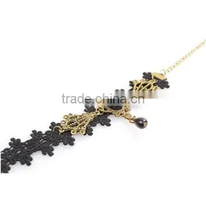 Retro Fabric Lace Collar Necklace Jewelry Wedding Party Bridal Gothic Lace Necklace thumbnail-4