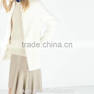 China Garments Factory Winter Fake Fur Coat Woman Lady Rabbit Fur Long Over Coat thumbnail-2