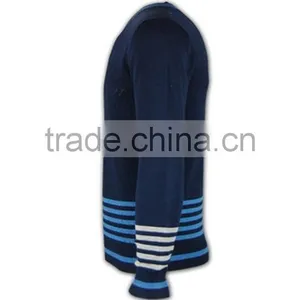 ISO9001/BSCI Manufature Popular Navy Blue Fitted Pullover Cardigan Sweater thumbnail-3