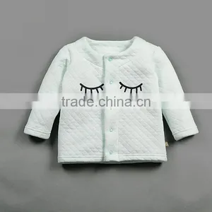 2017 Wholesale Baby Kids Girl Eyelash Coat Baby Tops o Neck Children Wear Out Clothes thumbnail-5