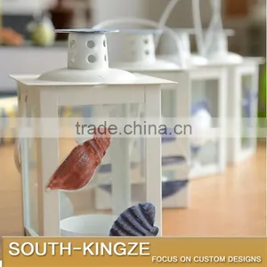 Europe Ocean Style Fish, Starfish, Sailing Boat Cube Glass Candle Holder thumbnail-3