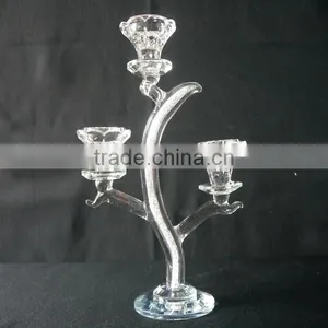 New Design K9 Crystal Candle Holder,3Tips Crystal Votive Candle Holder For Wedding Or Home Decoration thumbnail-1
