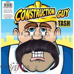 Construction Worker Black Mustache Handlebar Ymca Fancy Dress Costume Accessory MH2201 thumbnail-1