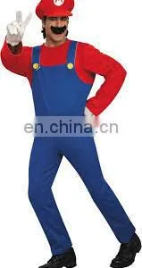 High Quality Fancy Dress Super Mario Costume Funy Adult Men Carnival Costume AGM 2005 thumbnail-1