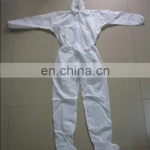 Free Sample Disposable Polypropylene Safety Coverall With Hood White thumbnail-5