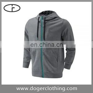 Wholesale French Terry Zipper Hoodie With Long Sleeve thumbnail-1