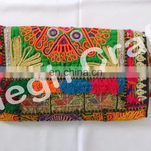 Wholesale Vintage Handmade Coin Purse-Indian Vintage Wedding Purse -Vintage Banjara Gypsy Clutch -Indian Embroidered Clutch Bag thumbnail-3