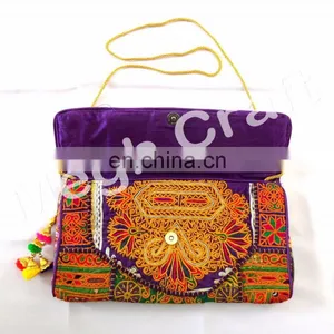 Wholesale Indian Banjara Coin Clutch Bag -Gypsy Coin Clutch Bag - Indian Gypsy Banjara Hippie Style Purse thumbnail-5